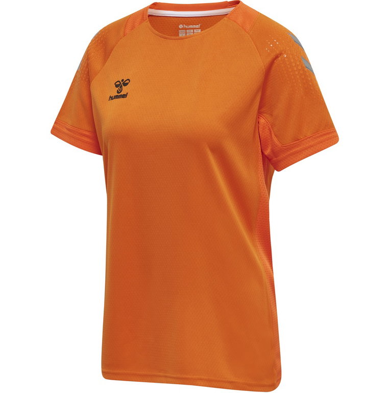 hummel Sport Shirt (Jersey) hmlLEAD Poly Jersey (Mesh Material) Short Sleeve Orange Women