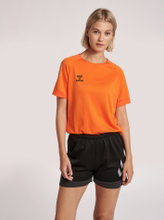 hummel Sport Shirt (Jersey) hmlLEAD Poly Jersey (Mesh Material) Short Sleeve Orange Women