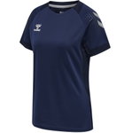 hummel Sport-Shirt (Trikot) hmlLEAD Poly Jersey (Mesh-Material) Kurzarm marineblau Damen