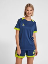 hummel Sport-Shirt (Trikot) hmlLEAD Poly Jersey (Mesh-Material) Kurzarm denimblau Damen