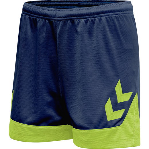 hummel Sporthose hmlLEAD Poly Shorts (Mesh-Stoff, ohne Seitentaschen) Kurz denimblau Damen