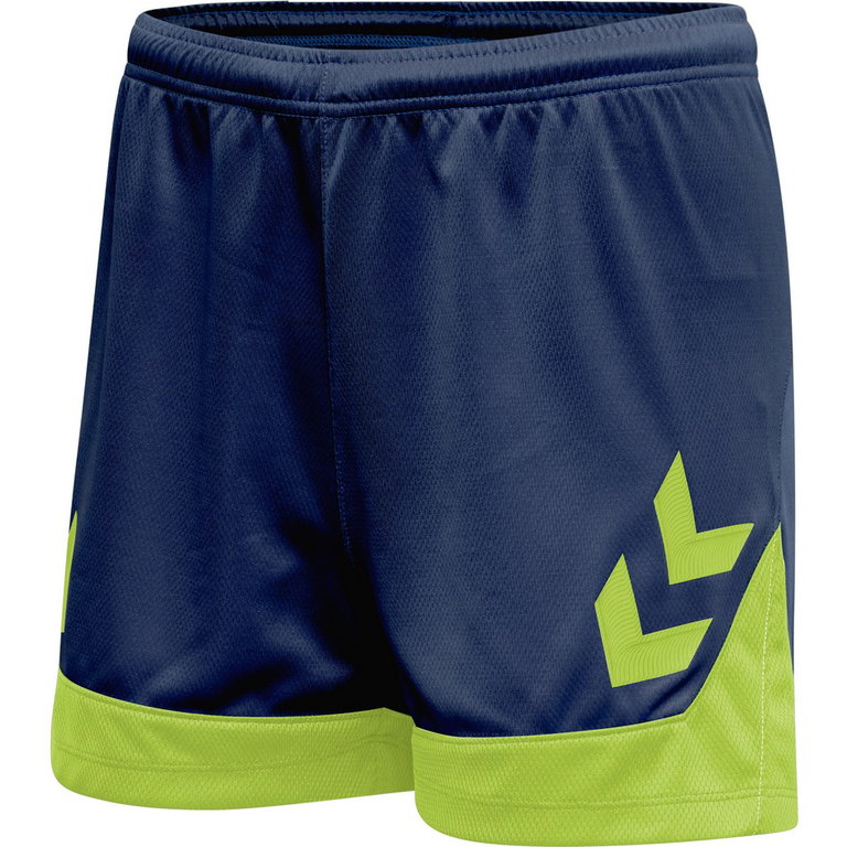 hummel Sporthose hmlLEAD Poly Shorts (Mesh-Stoff, ohne Seitentaschen) Kurz denimblau Damen