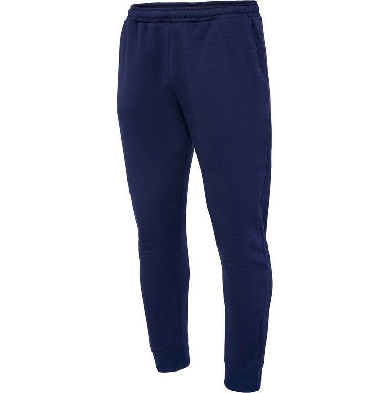 hummel Sport-Freizeithose hmlCOURT Cotton Sweatpants (weicher Sweatstoff) lang marineblau Herren