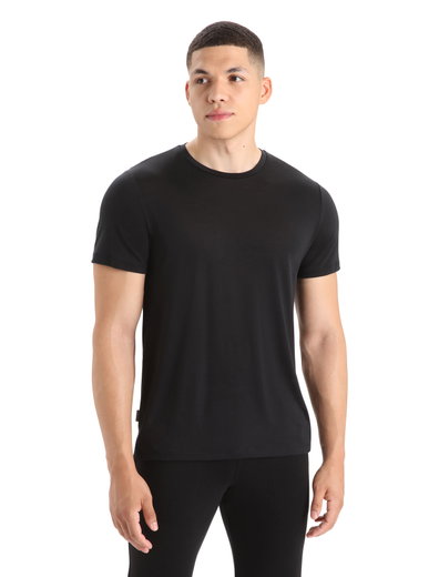Icebreaker Funkcyjne T-shirt Sphere II SS - Wełna merino, Cool-Lite - regulacja wilgotności - czarny Mężczyźni