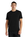 Icebreaker Wander-/Freizeit Tshirt Tech Lite II (100% Wolle, Stoffstärke 150 Ultralight) schwarz Herren