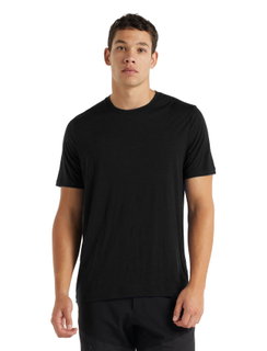 Icebreaker Hiking/Leisure Tshirt Tech Lite II (100% Wool, Fabric Thickness 150 Ultralight) black Men