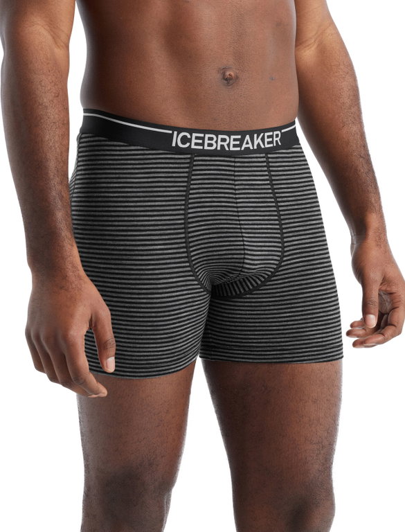 Icebreaker Boxershort Anatomica (Merinowolle) Unterwäsche gritstone heather grau Herren