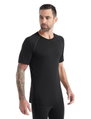Icebreaker Unterwäsche Tshirt 150 Zone SS Crewe BodyfitZone enganliegend (Merinowolle) schwarz Herren