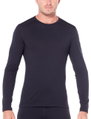 Icebreaker Underwear Long Sleeve 200 Oasis LS Crewe - Merino Wool, Slim Fit - Black Men