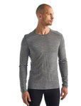 Icebreaker Unterwäsche Langarmshirt 200 Oasis LS Crewe - Merinowolle, enganliegend - grau Herren