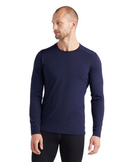 Icebreaker Unterwäsche Langarmshirt 200 Oasis LS Crewe - Merinowolle, enganliegend - navyblau Herren