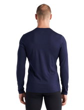 Icebreaker Unterwäsche Langarmshirt 200 Oasis LS Crewe - Merinowolle, enganliegend - navyblau Herren