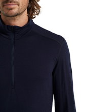 Icebreaker Unterwäsche Langarmshirt Half-Zip 200 Oasis LS - Merinowolle, enganliegend - navyblau Herren