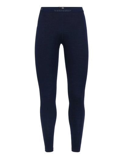 Icebreaker Unterwäsche Leggings 200 Oasis - Merinowolle, enganliegend - lang dunkelblau Damen