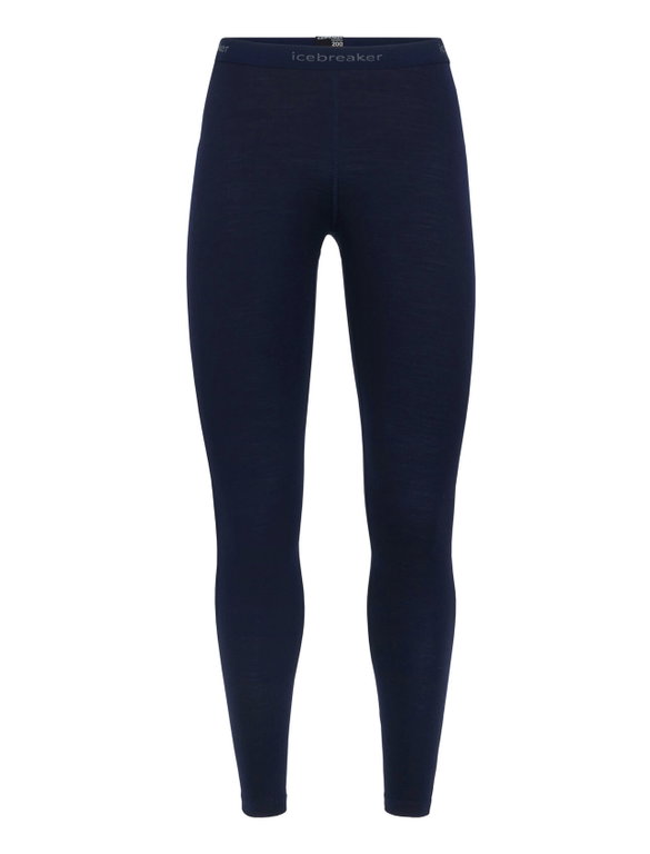 Icebreaker Unterwäsche Leggings 200 Oasis - Merinowolle, enganliegend - lang dunkelblau Damen
