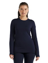 Icebreaker Unterwäsche Thermo-Langarmshirt 260 Tech Crewe - Merinowolle, enganliegend - schwarz Damen