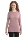 Icebreaker Unterwäsche Langarmshirt 200 Oasis LS Crewe - Merinowolle, enganliegend - crystalpink Damen