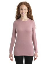 Icebreaker Unterwäsche Langarmshirt 200 Oasis LS Crewe - Merinowolle, enganliegend - crystalpink Damen