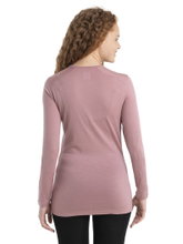 Icebreaker Unterwäsche Langarmshirt 200 Oasis LS Crewe - Merinowolle, enganliegend - crystalpink Damen