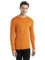 Icebreaker Unterwäsche Thermo-Langarmshirt 260 Tech Crewe - Merinowolle, enganliegend - gelb Herren