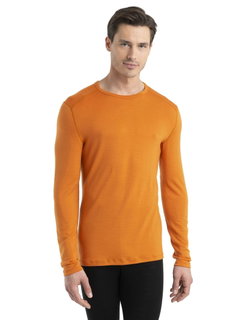 Icebreaker Underwear Thermo Long Sleeve Shirt 260 Tech Crewe - Merino Wool, close-fitting - yellow Men