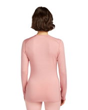 Icebreaker Unterwäsche Thermo-Langarmshirt 260 Tech Crewe - Merinowolle, enganliegend - blushrosa Damen