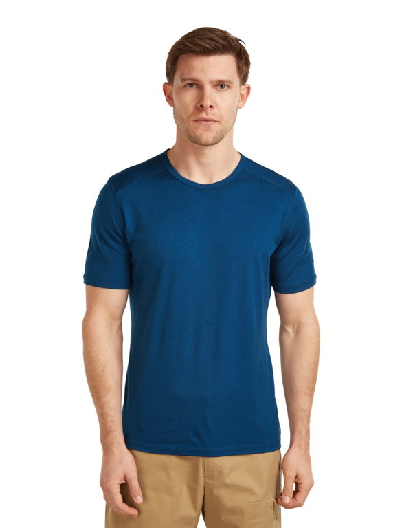 Icebreaker Unterwäsche Tshirt 200 Oasis SS Crewe enganliegend (Merinowolle) dunkelblau Herren