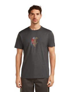 Icebreaker Wander-/Leisure T-shirt Merino 150 Tech Lite Bear Catch (100% Merino wool) grey men's