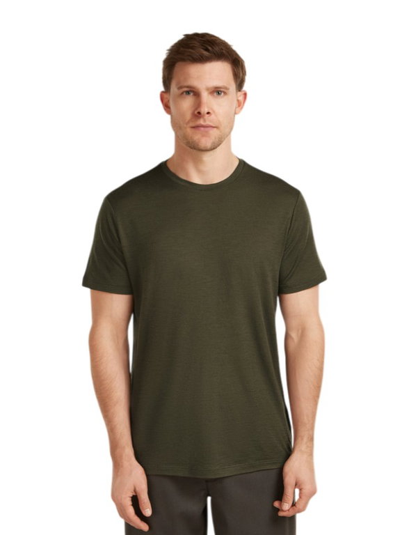 Icebreaker Wander-/Freizeit Tshirt Merino 150 Tech Lite III (100% Merinowolle) loden dunkelgrün Herren