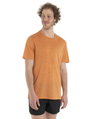Icebreaker Funkcyjne T-shirt Sphere II SS - Wełna merino, Cool-Lite - regulacja wilgotności - pomarańczowy męski