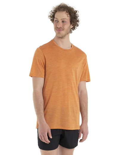 Icebreaker Funktions-Tshirt Sphere II SS - Merinowolle, Cool-Lite - feuchtigkeitsregulierend - orange Herren