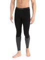 Icebreaker Unterwäsche Leggings 200 ZoneKnit (Merinowolle, enganliegend) schwarz/grau Herren