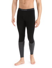 Icebreaker Unterwäsche Leggings 200 ZoneKnit (Merinowolle, enganliegend) schwarz/grau Herren