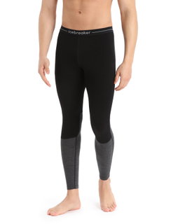 Icebreaker Underwear Leggings 200 ZoneKnit (Merino Wool, fitted) black/grey men's