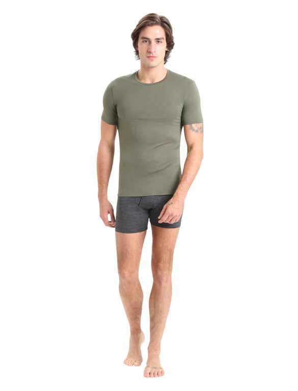 Icebreaker Unterwäsche Tshirt Anatomica SS Crewe (Merinowolle) lodengrün Herren