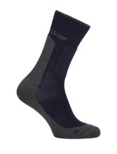 Icebreaker Wandersocke Crew Hike+ Medium (Merinowolle, strapazierfähig, leicht) navyblau/grau Herren