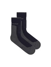 Icebreaker Wandersocke Crew Hike+ Medium (Merinowolle, strapazierfähig, leicht) navyblau/grau Herren