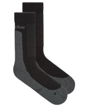 Icebreaker Wandersocke Crew Hike+ Medium (Merinowolle, strapazierfähig, leicht) schwarz/obsidian Herren