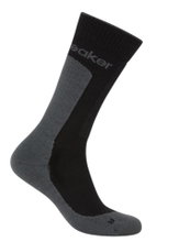 Icebreaker Wandersocke Crew Hike+ Medium (Merinowolle, strapazierfähig, leicht) schwarz/obsidian Herren