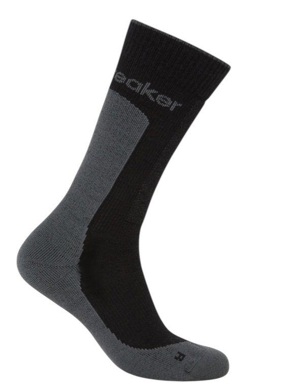 Icebreaker Wandersocke Crew Hike+ Medium (Merinowolle, strapazierfähig, leicht) schwarz/obsidian Herren