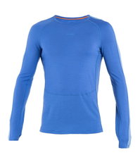 Icebreaker Bielizna Termiczna Koszulka Długorękawowa 200 ZoneKnit Crewe (Wełna Merino, dopasowana) niebieska Męska