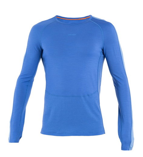 Icebreaker Unterwäsche Langarmshirt 200 ZoneKnit Crewe (Merinowolle, enganliegend) blau Herren