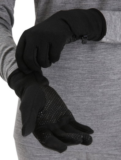 Icebreaker Winterhandschuhe Merino Quantum - touchscreenfreundlich - schwarz