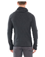 Icebreaker Wander-/Freizeitjacke Descender Zip Hood Jet (Merinowolle, atmungsaktiv) grau/schwarz Herren