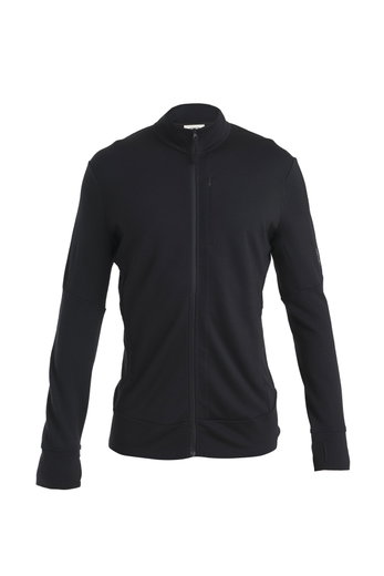 Icebreaker Wander-/Freizeitjacke Merino 260 Quantum IV Zip (Merinowolle) schwarz Herren