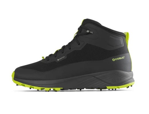 Icebug Wanderschuhe Haze Mid BUGrip GTX (mit Spikes, wasserdicht, weit) schwarz/poison Herren