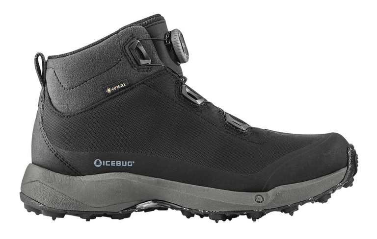 Icebug Winter-Wanderschuhe Stavre BUGrip GTX (BOA-Schnürsystem, wasserdicht, mit Spikes) schwarz Herren