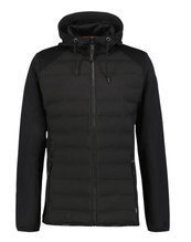 Icepeak Hybridjacke Arzberg mit Kapuze (4-Wege-Stretch) schwarz Herren