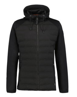 Icepeak Hybridjacke Arzberg mit Kapuze (4-Wege-Stretch) schwarz Herren
