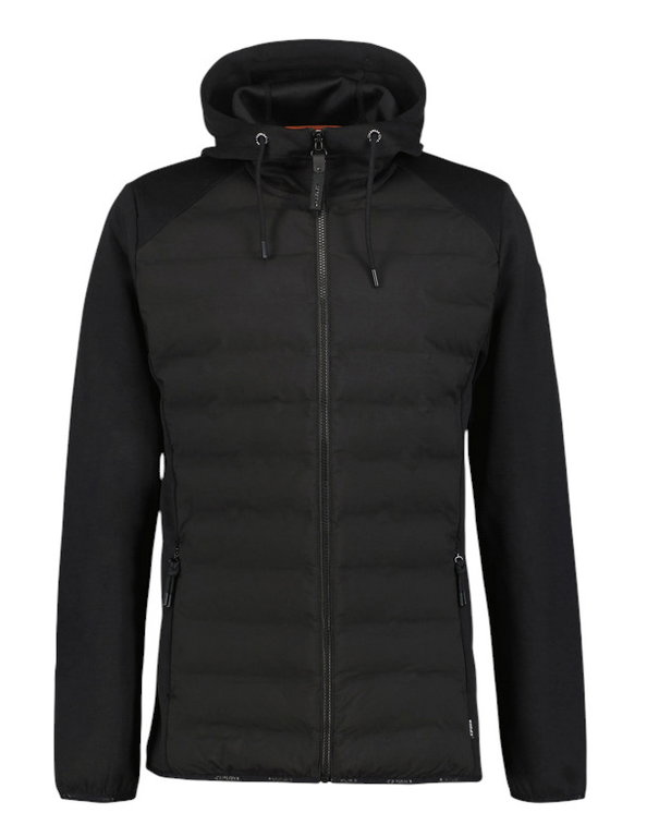 Icepeak Hybridjacke Arzberg mit Kapuze (4-Wege-Stretch) schwarz Herren